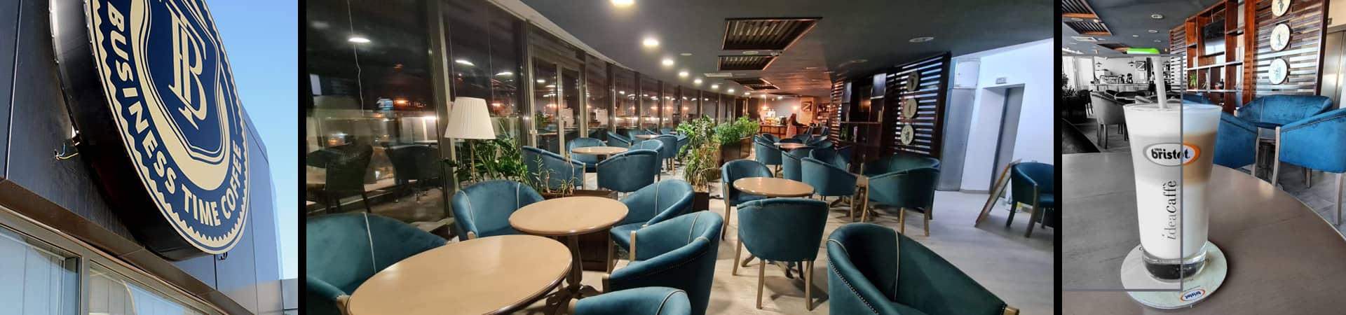 Interiorul elegant Business Time Coffee Bacău